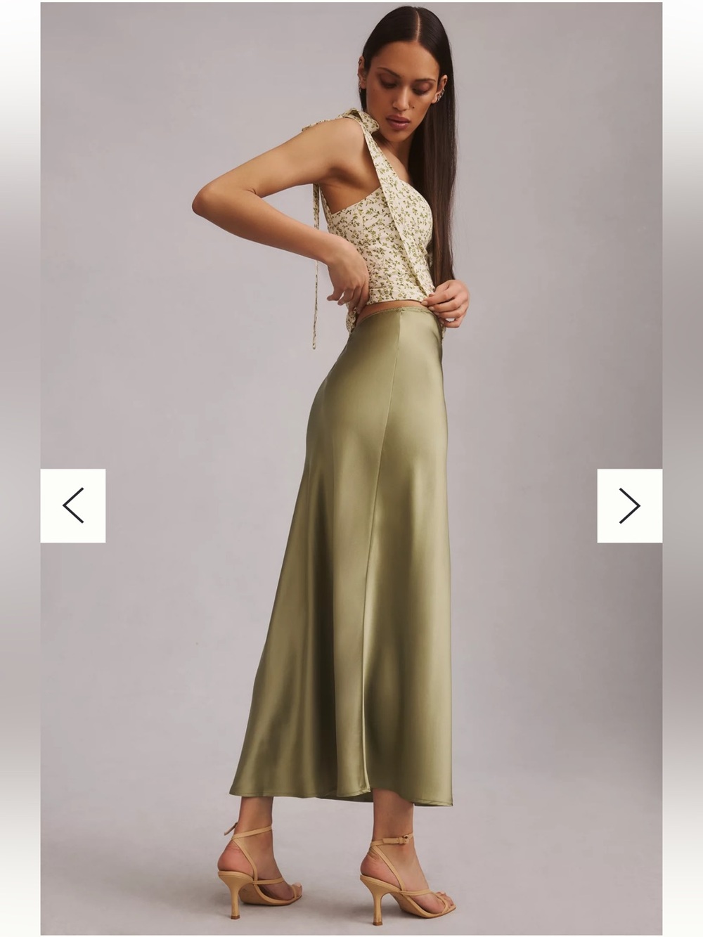 Reformation Layla Silk Skirt